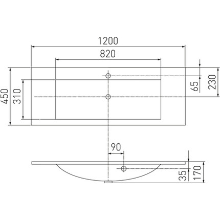Тумба подвесная с раковиной Акватон Диор 120 см 1A110601DR010, белый - фото 9
