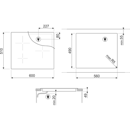 Индукционная варочная панель Smeg SI2M7643DW - фото 3