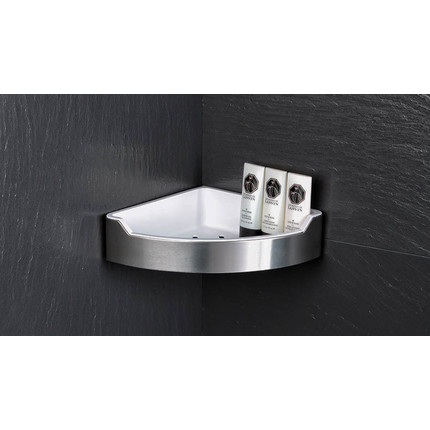 Полка угловая Fixsen Hotel FX-31003D 22 см, хром/белый - фото 2