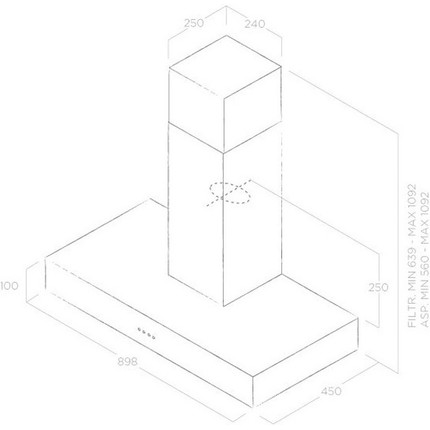 Вытяжка Elica Spot Urban Cast Zinc/A/90 - фото 3