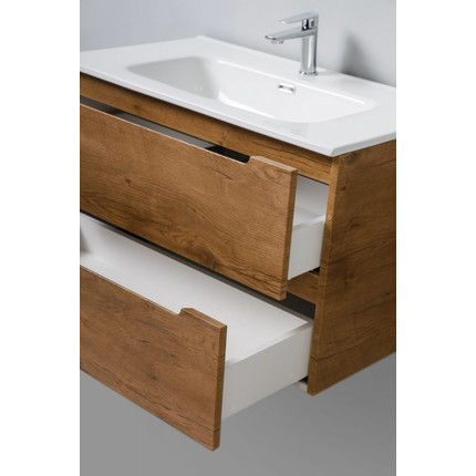 Тумба подвесная с раковиной BelBagno ETNA39-600/390-2C-SO-RN-P 60 см, Rovere Nature, Цвет фасада: Rovere Nature - фото, картинка 4 Тумба подвесная с раковиной BelBagno ETNA39-600/390-2C-SO-RN-P 60 см, Rovere Nature, Цвет фасада: Rovere Nature - фото 4