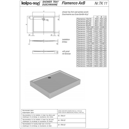 Поддон акриловый Kolpa-San Flamenco 70x70 см - фото 3