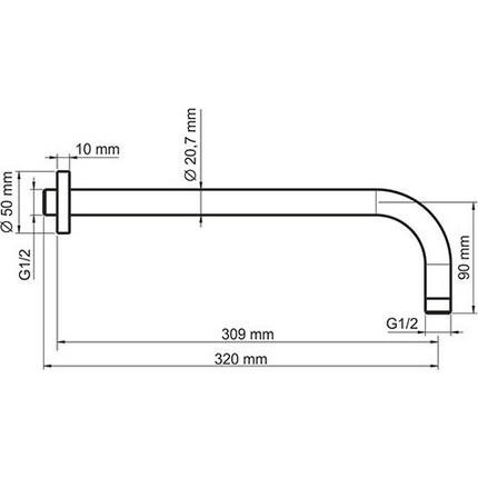 Кронштейн стеновой WasserKraft Elbe A079, черный - фото 2