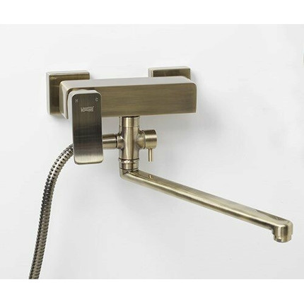 Смеситель для ванны WasserKraft Exter 1602L, светлая бронза - фото 4