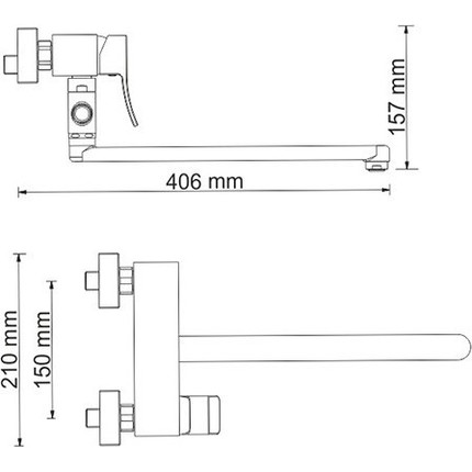Смеситель для ванны WasserKraft Exter 1602L, светлая бронза - фото 8
