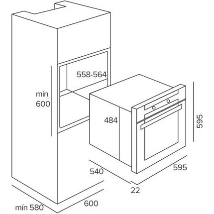 Электрический духовой шкаф Teka Maestro HLB 830 Stainless steel 41560062 (чёрное стекло) - фото 3