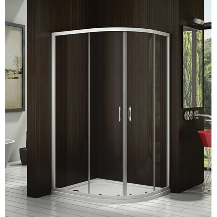 Душевое ограждение Bas Latte R-120-C-WE 120х80 см, алюминий/прозрачное - фото, картинка  Душевое ограждение Bas Latte R-120-C-WE 120х80 см, алюминий/прозрачное - фото