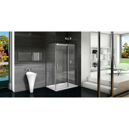 Душевое ограждение Bas Galaxy WTW+SP C-CH 150х70 см, хром/прозрачное - фото 5