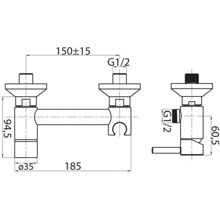 Смеситель для гигиенического душа Cezares CZR-DA3-01 - фото 3