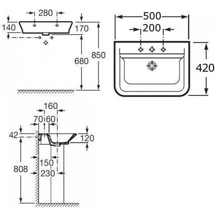 Раковина подвесная Roca Gap 50 см 327476000 - фото 7
