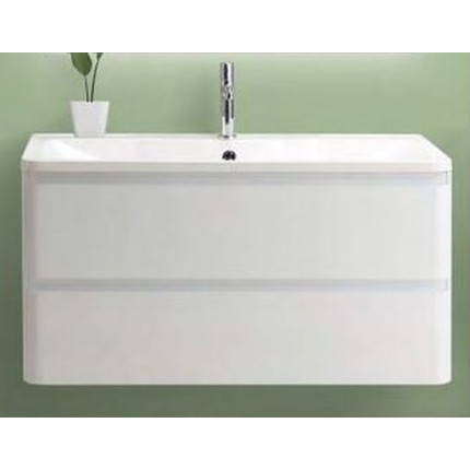 Тумба подвесная с раковиной BelBagno ALBANO-800-2C-SO-BL 80 см, Bianco Lucido, Цвет фасада: Bianco Lucido - фото 
