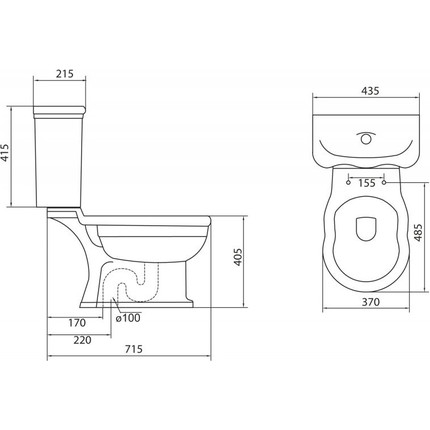 Унитаз-компакт слив вертикальный BelBagno Boheme BB115CPS - фото 3
