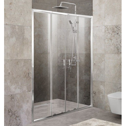 Душевая дверь BelBagno 150-180 см UNIQUE-BF-2-150/180-C-Cr, хром/прозрачное - фото, картинка  Душевая дверь BelBagno 150-180 см UNIQUE-BF-2-150/180-C-Cr, хром/прозрачное - фото