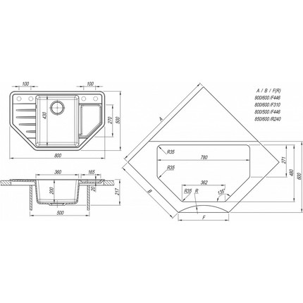 Кухонная мойка Dr.Gans Рио 25.080.C0800.403, латте - фото 3