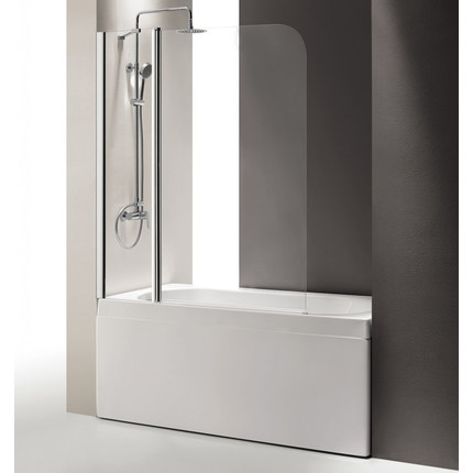 Шторка для ванны Cezares Eco V-11 120 см L, хром/матовое - фото 