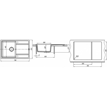 Кухонная мойка Florentina Липси 780 20.270.C0780.201, жасмин, Цвет производителя: жасмин - фото, картинка 5 Кухонная мойка Florentina Липси 780 20.270.C0780.201, жасмин, Цвет производителя: жасмин - фото 5