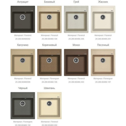 Кухонная мойка Florentina Липси 460 20.280.B0460.105, коричневый, Цвет производителя: коричневый - фото 2