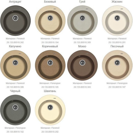 Кухонная мойка Florentina Никосия 20.135.В0510.306, капучино, Цвет производителя: капучино - фото 2