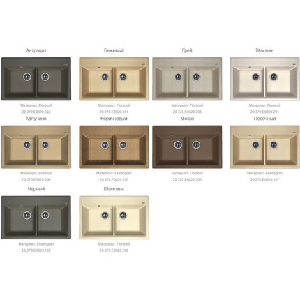 Кухонная мойка Florentina Липси 820 20.370.E0820.107, песочный, Цвет производителя: песочный - фото 2
