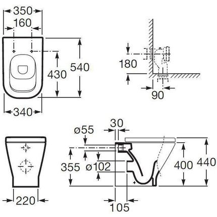 Унитаз приставной Roca Gap 347477000 - фото 6