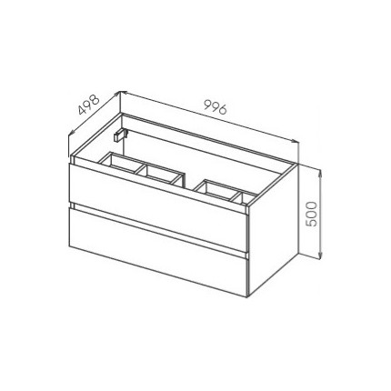 Тумба подвесная с раковиной Cezares MOLVENO-100-2C-SO-OSS 100 см, Ossido - фото 7