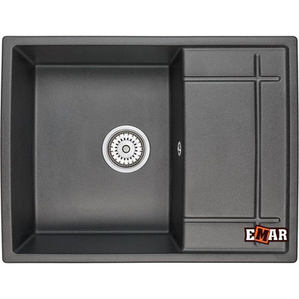 Кухонная мойка Emar EMQ-1650.Q, морион, Цвет производителя: морион - фото, картинка  Кухонная мойка Emar EMQ-1650.Q, морион, Цвет производителя: морион - фото