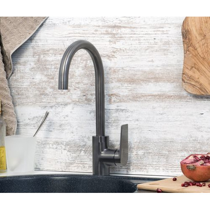 Смеситель для кухни WasserKraft Wiese 8407, оружейная сталь - фото 5