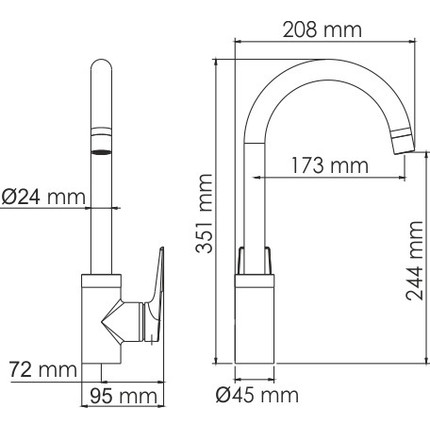 Смеситель для кухни WasserKraft Wiese 8407, оружейная сталь - фото 8
