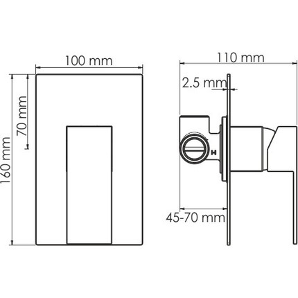 Смеситель для душа WasserKraft Abens 2051, черный - фото 6