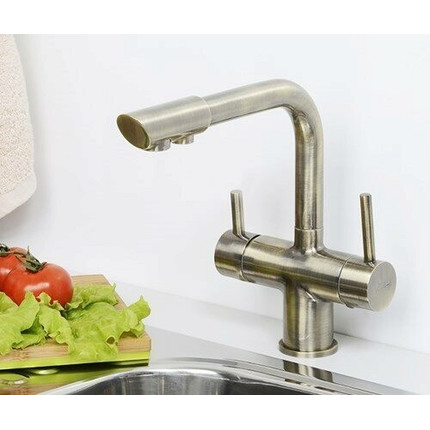 Смеситель для кухни WasserKraft A8037, светлая бронза - фото 2