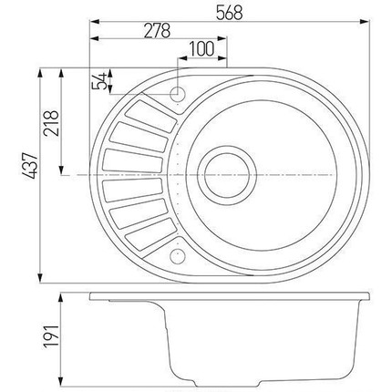 Кухонная мойка Акватон Чезана 1A711232CS280, кофе, Цвет производителя: кофе - фото 4