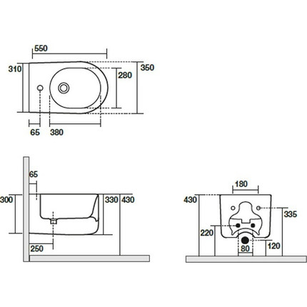 Биде подвесное Kerasan Nolita 532581*1, коричневый орех - фото 2