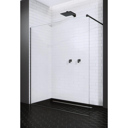 Душевая перегородка Radaway Modo X Black II 90х200 см 389294-54-01 (стекло 10 мм), черный/прозрачное - фото 
