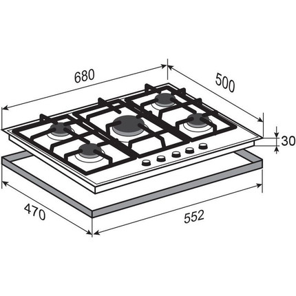 Газовая варочная поверхность Zigmund & Shtain G 12.7 X - фото 3
