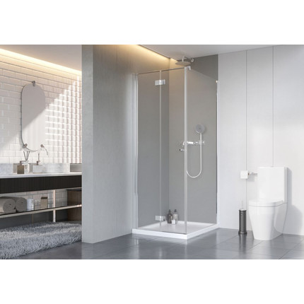 Душевое ограждение Radaway Nes 8 KDJ B + S1 100х100 см L (стекло 8 мм), хром/прозрачное - фото 2