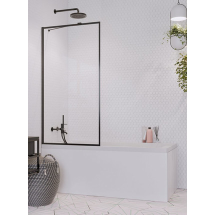 Шторка для ванны Radaway Idea Black PNJ II Frame 80 см 10001080-54-56, черный/прозрачное - фото 