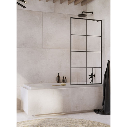 Шторка для ванны Radaway Idea Black PNJ II Factory 50 см 10001050-54-55, черный/прозрачное - фото 