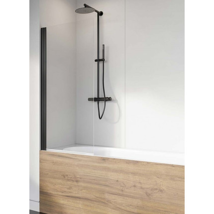 Шторка для ванны Radaway Nes 8 Black PNJ I 100 см 10061100-54-01L (стекло 8 мм), черный/прозрачное - фото 