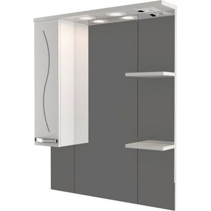 Зеркало-шкаф Mirsant Сандра 80 см L - фото 