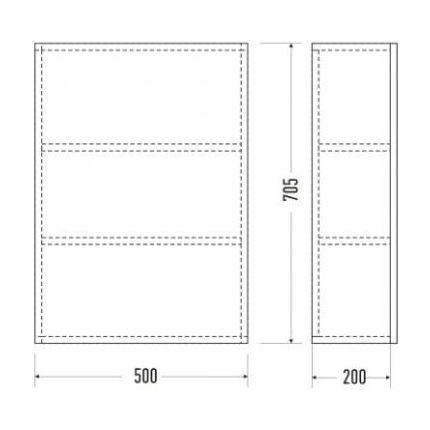 Зеркало-шкаф Mirsant Фарида 18 50 см - фото 2