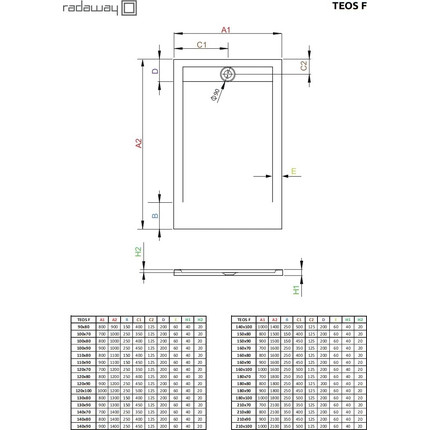 Поддон мраморный Radaway Teos F white 120х100 см HTF120100-04 - фото 3