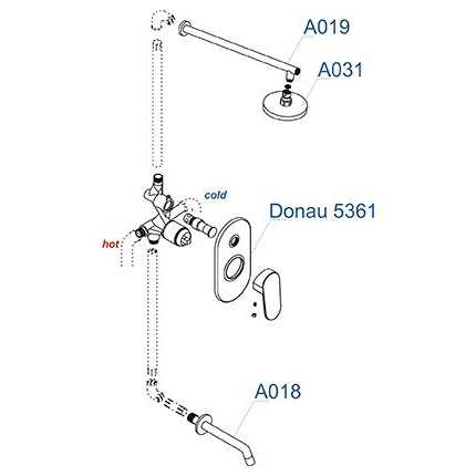 Душевая система для ванны WasserKraft A13031 - фото 6