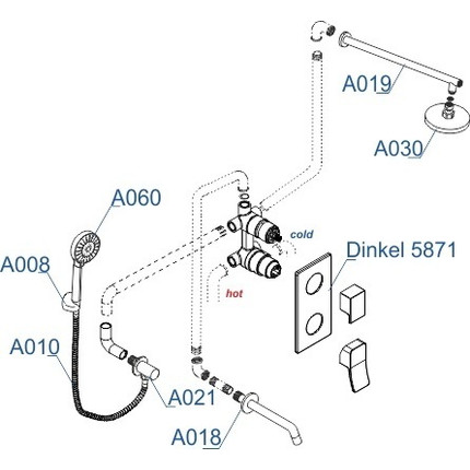 Душевая система для ванны WasserKraft A175819 - фото 8