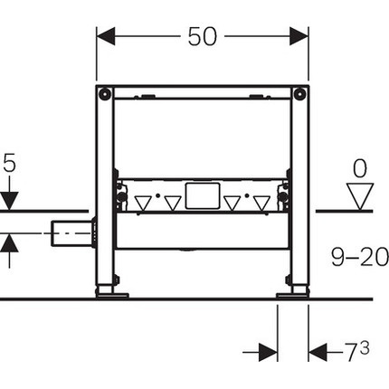 Инсталляция для трапа Geberit Duofix 111.591.00.1 H50хD50 - фото 2