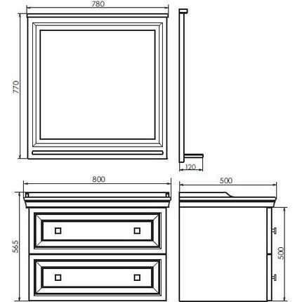 Зеркало Comforty Феррара 80 см, белый - фото 7