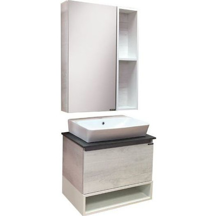 Зеркало-шкаф Comforty Прага 60 см, дуб белый - фото 3