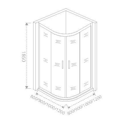 Душевое ограждение Bas Neo R-80-C-CH 80х80 см, хром/прозрачное - фото 3