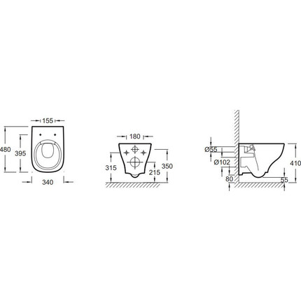 Унитаз подвесной безободковый Jacob Delafon Struktura EDF102-00 - фото, картинка 6 Унитаз подвесной безободковый Jacob Delafon Struktura EDF102-00 - фото 6