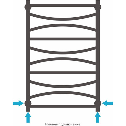 Полотенцесушитель водяной Сунержа Ажур П10 800х500 мм 00-0255-8050 - фото 3