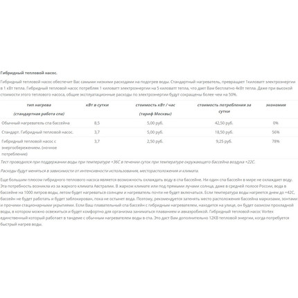 СПА БАССЕЙН Vortex Azure 199х199 см - фото 11